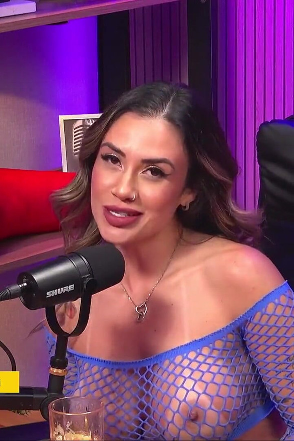 Young Latina with Perfect Body and Curly Hair Giving Dirty Talk