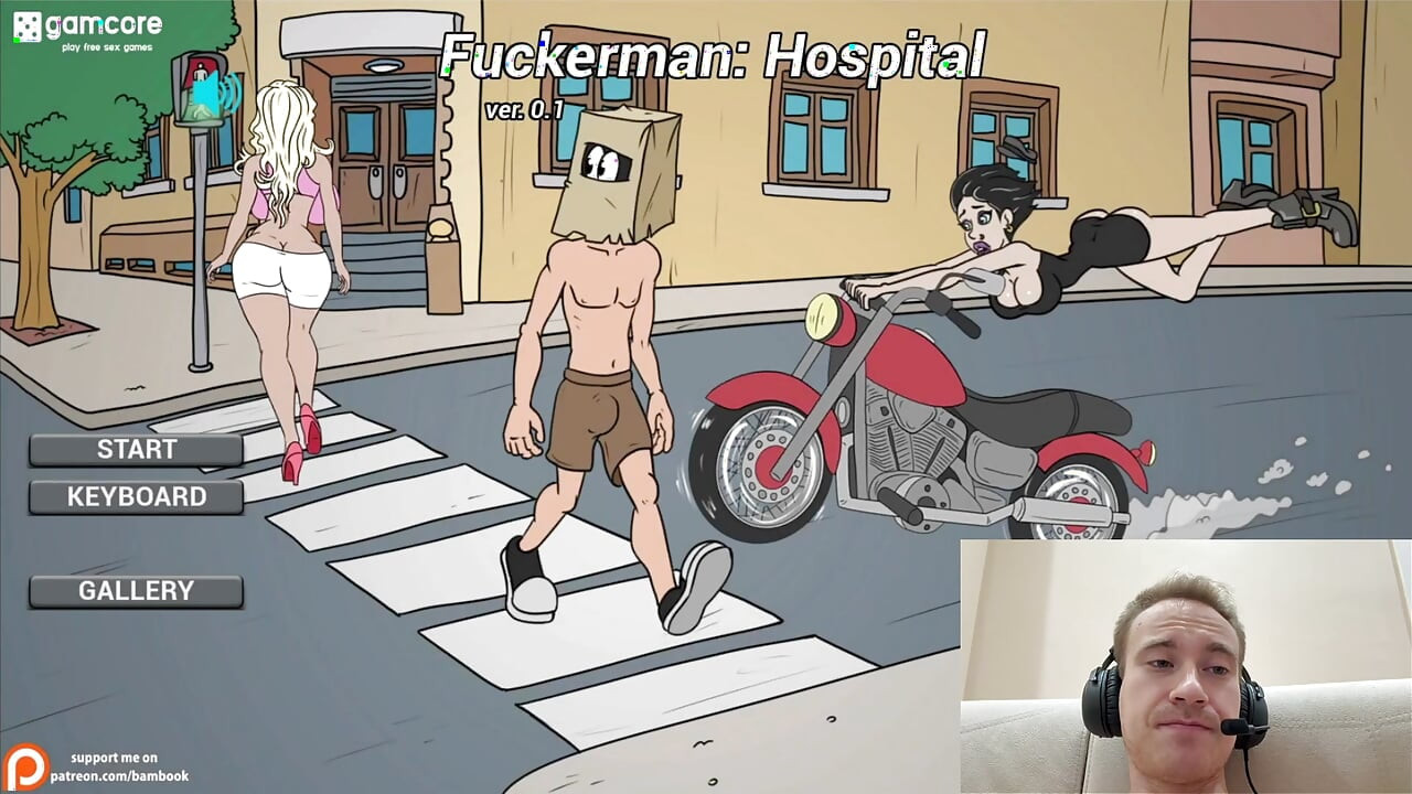 FuckerMen Hospital - медсестра с большими сиськами сосет мой огромный член, игра для взрослых, игра через глотку