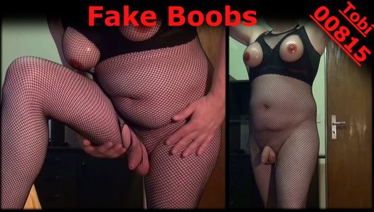 Fake Boobs - some posing in a netsuit shaved body