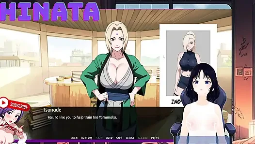 SHINBI SECRETS part 9. I spy on Tsunade in her HOKAGE office