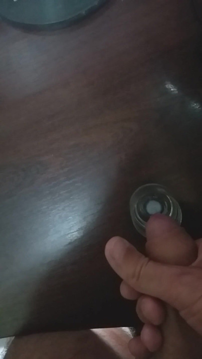 Cum in a glass