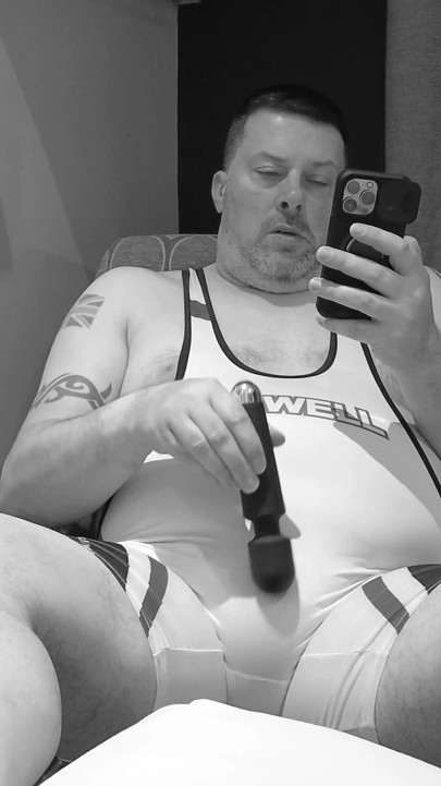 Wrestling Singlet Cock Tease and Cum