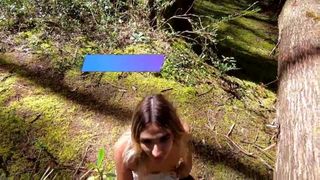 stranger sucks my cock in a public forest