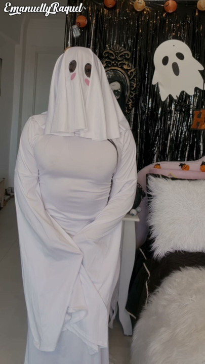 HOT HALLOWEEN Sexy Female Phantom EMANUELLY RAQUEL POV BLOWJOB