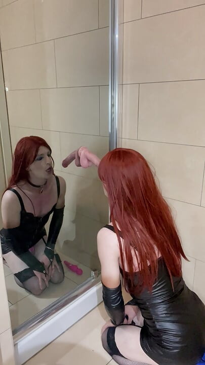 Sissy Slut Says Yes To Orally With A Dildo And Ruins Her Make-Up By Deepthroating