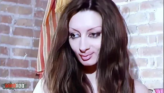 Angelina: Horny Arab Brunette Angelina Doing a Strip