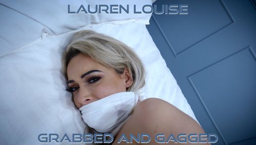 Lauren Louise - Topless bondage vastgebonden en mond gesnoerd (GagAttack.NL)