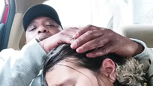Asian Street Hooker Car Blowjob – Risky Roadside Deepthroat & Swallow & MILF