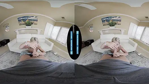 Ölümcül sert sanal gerçeklik - sevimli, yeni bekar spinner emma rose yarağına atlıyor