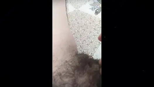 A village girl beautifully pulls her hairy pussy to beautiful music