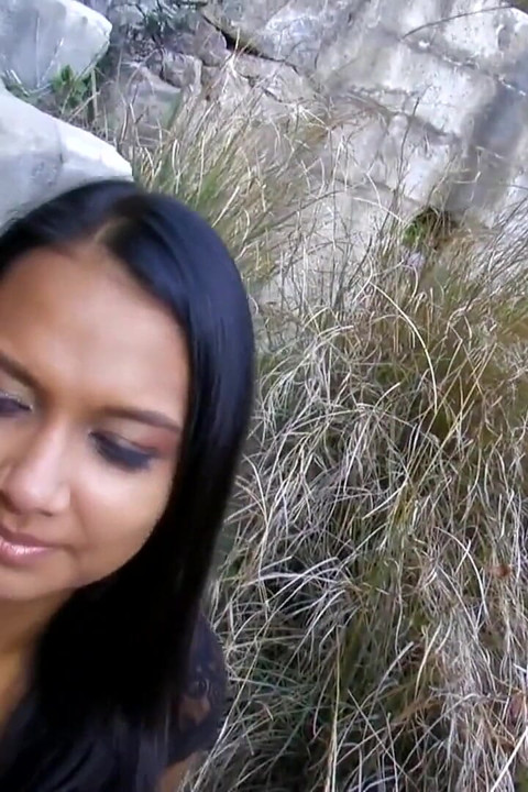 Small tits - babe with dark skin gives both men a hard time