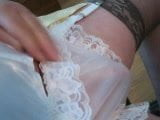 double layer sheer white panties