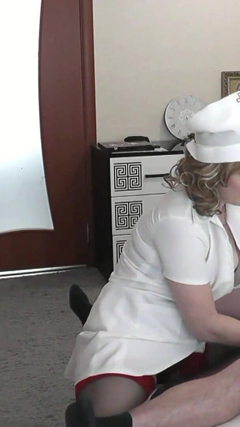 Memorable moment from "Massage. Beautiful blonde nurse gives prostate massage to client, masturbates cock and cumshot. Sexy"