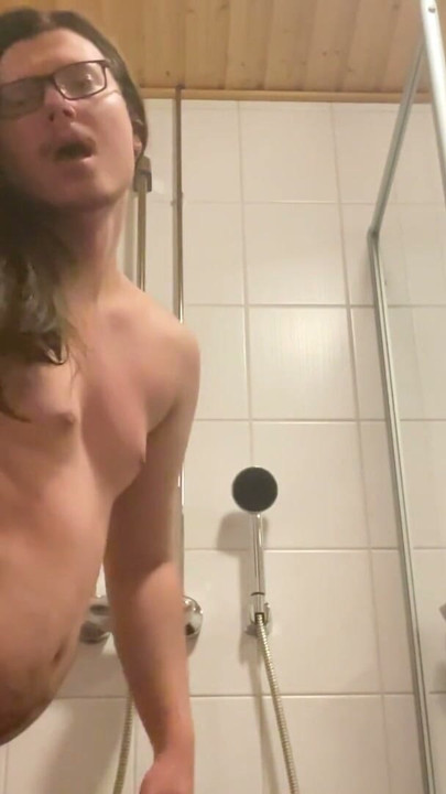 Stripping, showering and playing with dildo | Clip 1