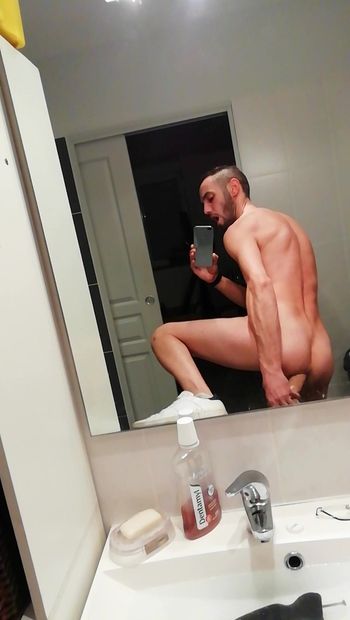 Sexy Clarabitch pounded his Arab asshole with big dildo