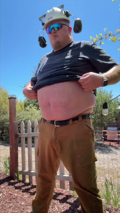 Blue Collar Daddy Yard Work Piss and Cum | Clip 1