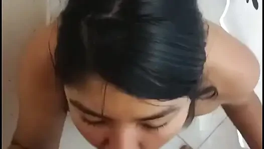 golden shower in the bathroom while having a passionate moment with my best friend