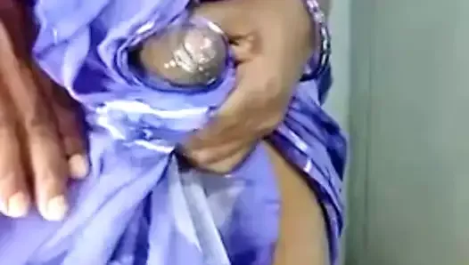 Indian gay cross dresser masterbution in slik stain saree