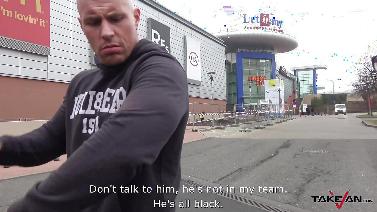 Obese slut wants an unlimited spit-roasting adventure in the van