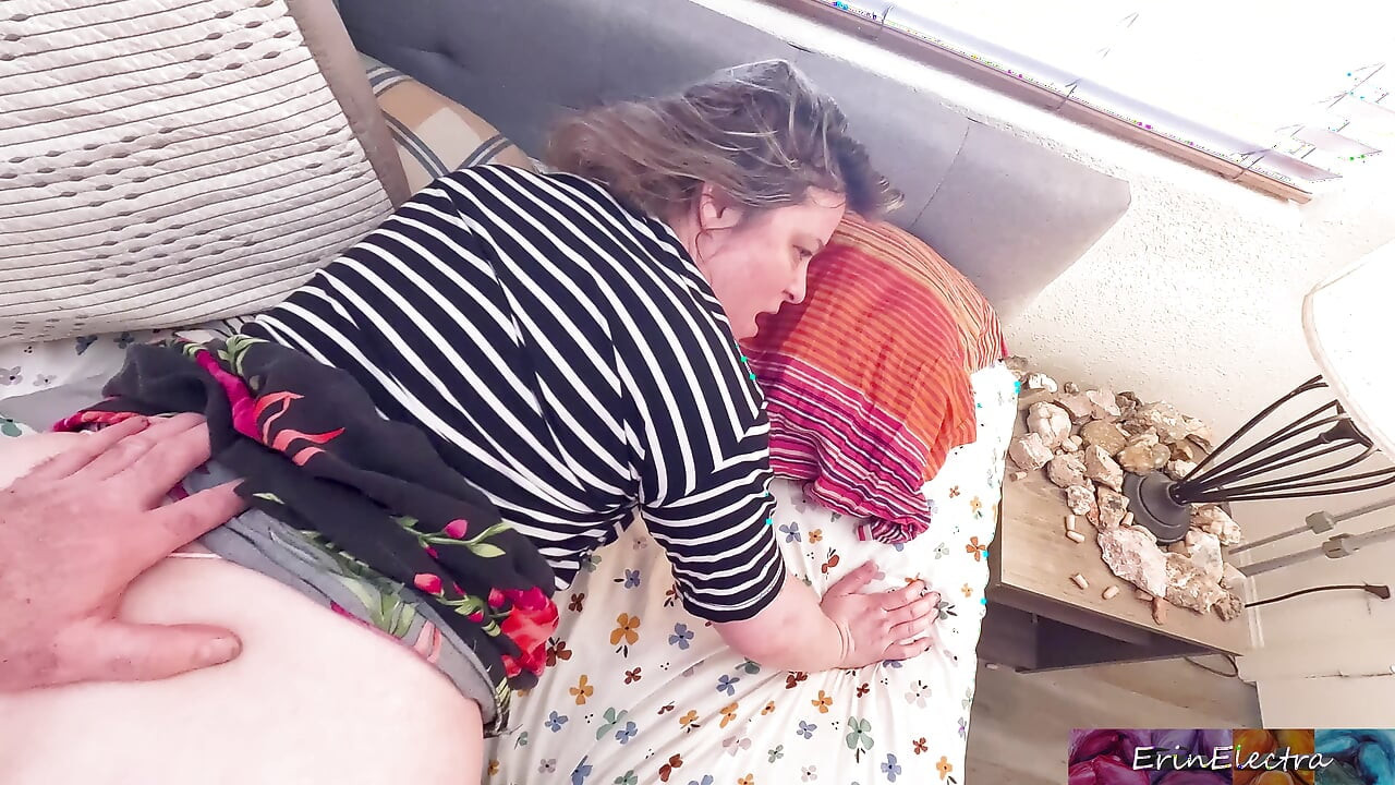 she invites his penis to cum inside when stepson is caught peeping