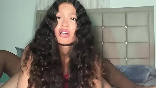 Horny Teen in Red Lingerie Gets Fucked