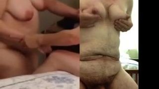 BBW Wife Clair - Wife's Tits Hubby's Tits Composite