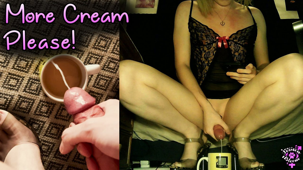 Jessica Bloom Likes Extra Creamy Tea - Trans Self Cumswallow