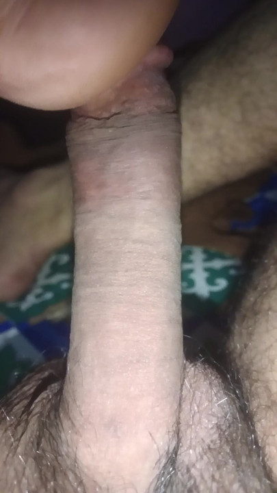My cock stretching to reach my ass