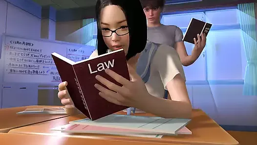 Asian Girl Studying While Getting Anal - 3D Hentai