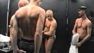 Two newcomers to the male sex dungeon get cruelly fucked