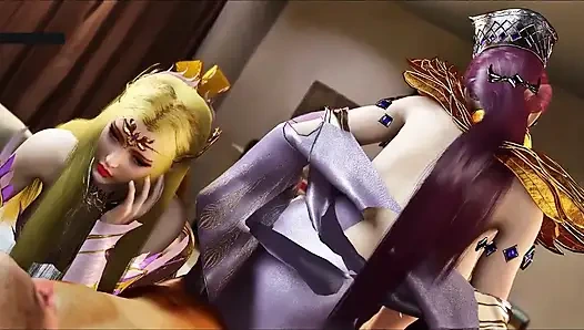 Dewi virtual bersinar tanpa akhir - hentai animasi 3d