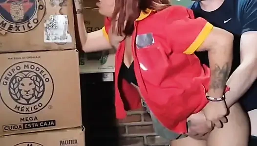 My boss asks me to suck his cock in the cellar