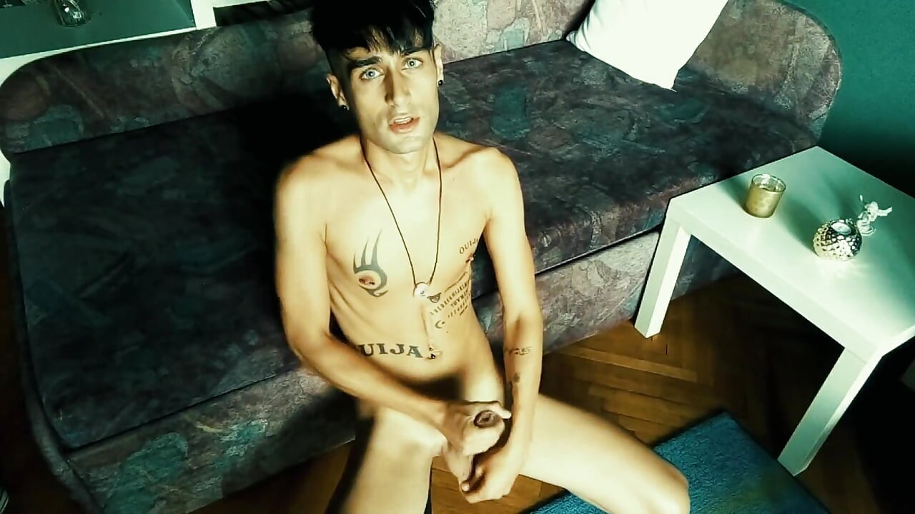 Jerk off Casting - Tattooed, Nipple Pierced Bad Guy
