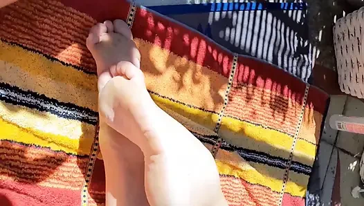 Sexy Blonde Reife Ehefrau Genießt Sex Draußen