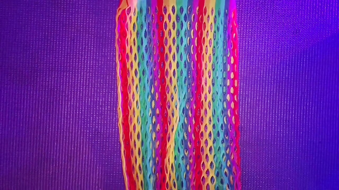Narančasta maska od balaklave Sissy Trans obojena stidna dlaka Jebi se dildom