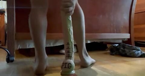 Sinking balls deep (in chastity)