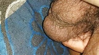 Indian boy Aakash showing big black cock lund