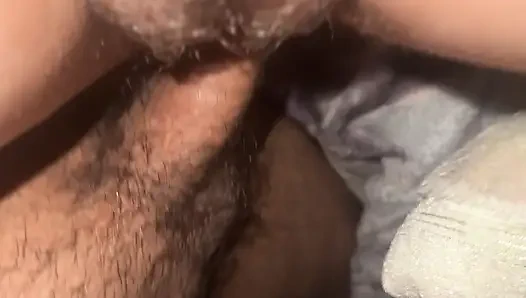 Gerçek çift gece geç saatlerde karşılıklı boşalma seansı