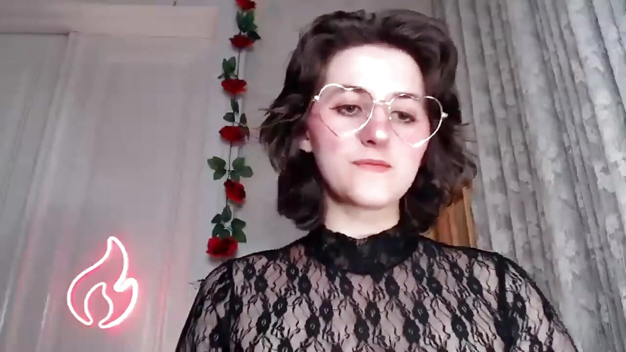 Brunette in Sexy Tight Lace Top