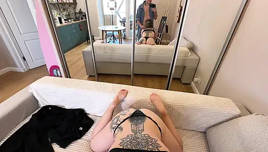 Fucking a Tight Pussy on the Couch.