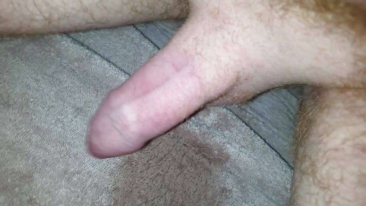 Full bladder pee holding with pee and cum from my uncut cock