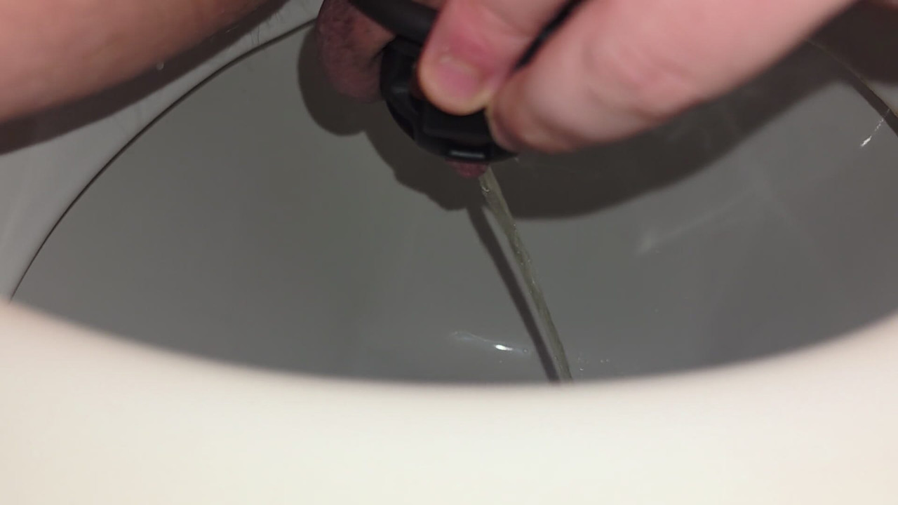 Chastity piss