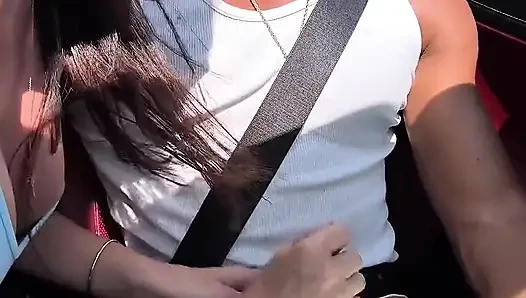 Mary Rock Sucked Her Boyfriend's Dick in the Car