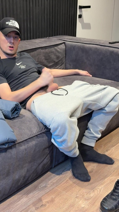 Memorable moment from "Dude jerked off big cock after college"