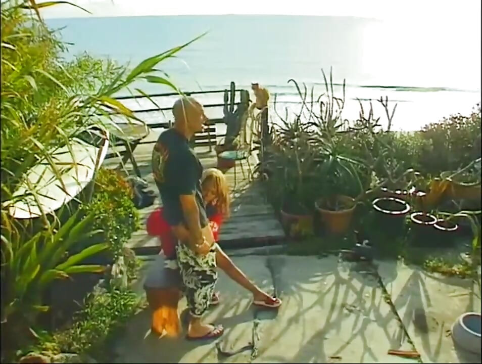 Tattooed black pussy licking fucking in the garden...cum on tits