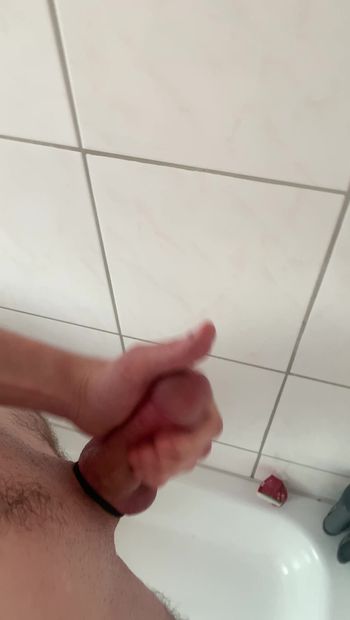 Cumshot in the shower