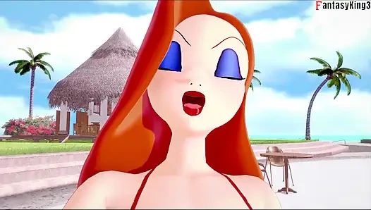 Jessica rabbit lagi asik pov sambil pakai bikini