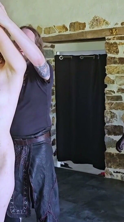 BDSM impact scene with Melody : flogging, whipping, biting, paddling (Featuring Pudibondage) | Clip 2