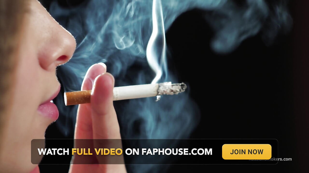 Ultra HD Russian Beauty Smoking Cigarette Seaside