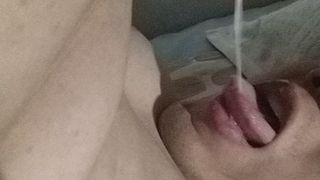 self suck and eating my cum 25